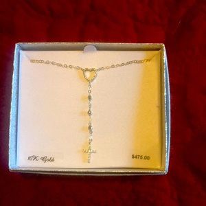 New 10K Gold Cross Necklace